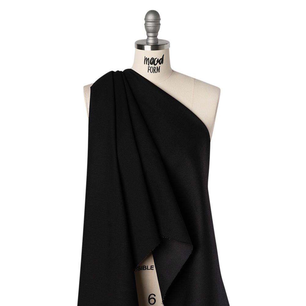 Stretch Cotton Denim - Black - Deadstock Drape