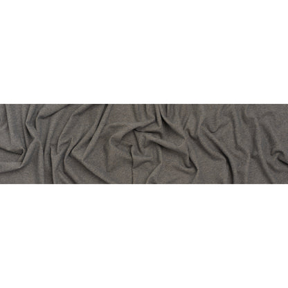 Metallic Cotton Blend French Terry - Heathered Gray and Metallic Gold - Deadstock