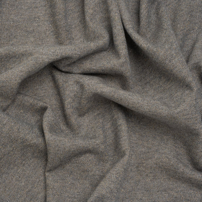 Metallic Cotton Blend French Terry - Heathered Gray and Metallic Gold - Deadstock