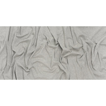 Rayon and Polyester 1x1 Rib Knit - Heathered Gray - Deadstock