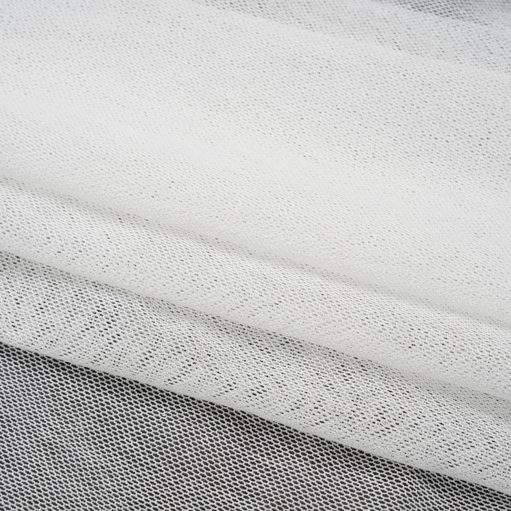 Cotton Mesh - White - Deadstock - Folded