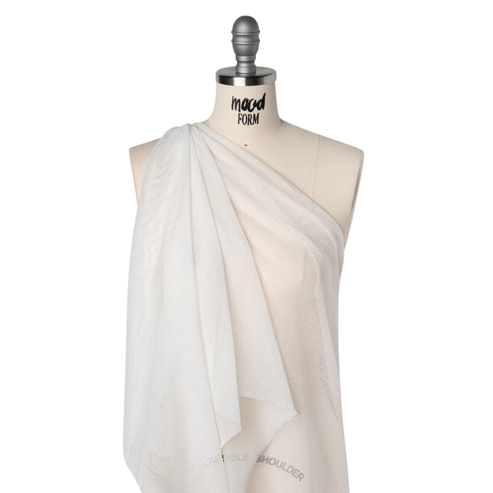Cotton Mesh - White - Deadstock - Drape