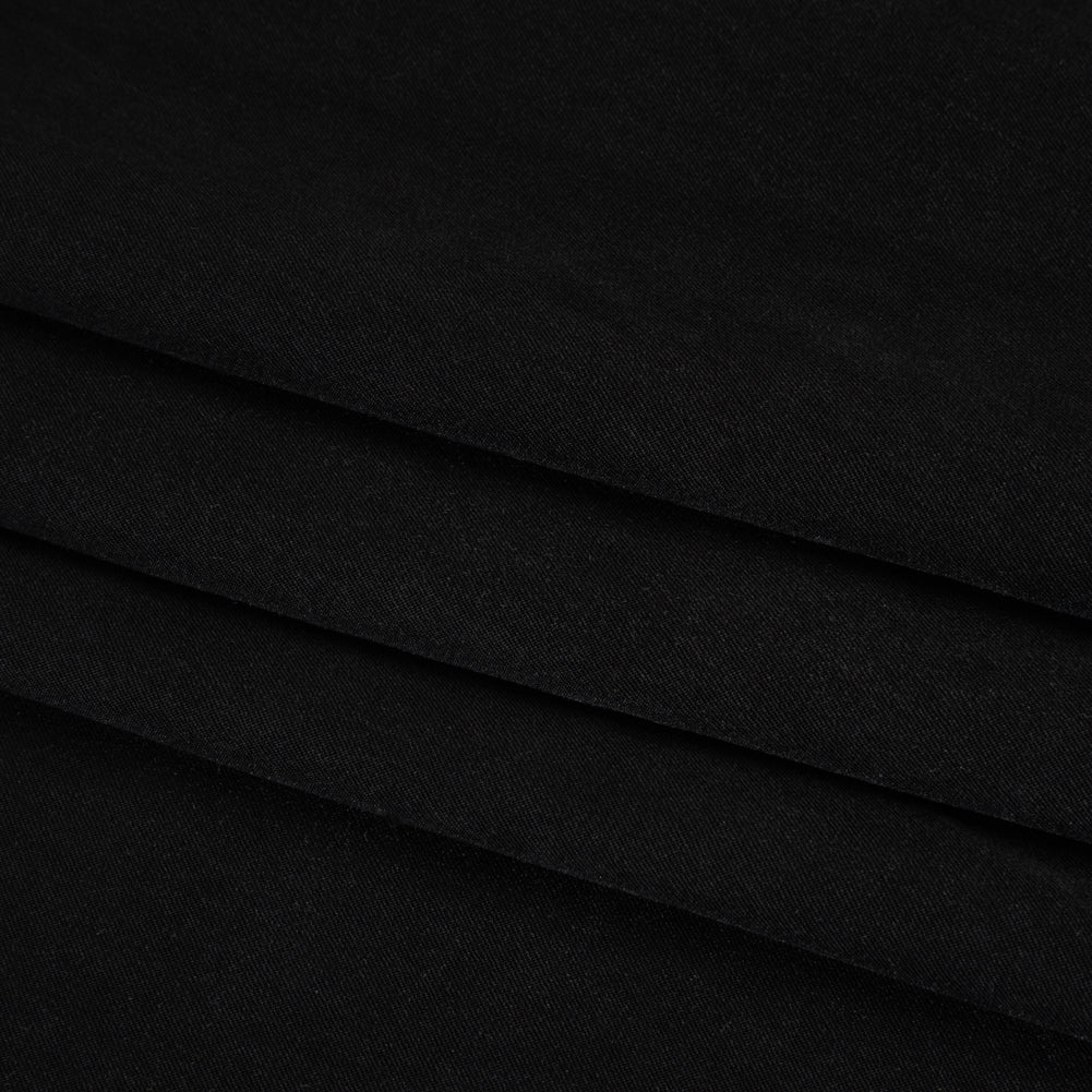 Polyester Peachskin - Black - Deadstock - Folded