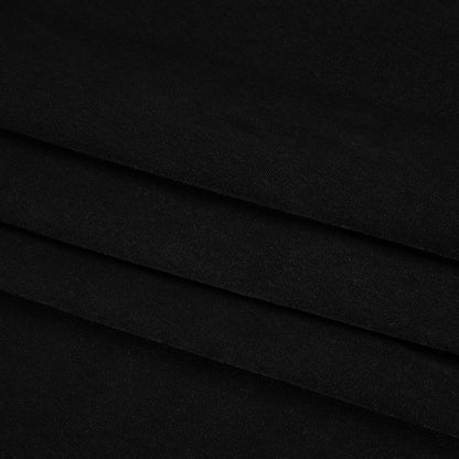 Polyester Peachskin - Black - Deadstock