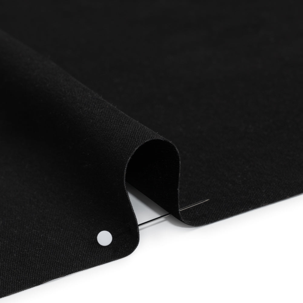 Polyester Peachskin - Black - Deadstock - Detail