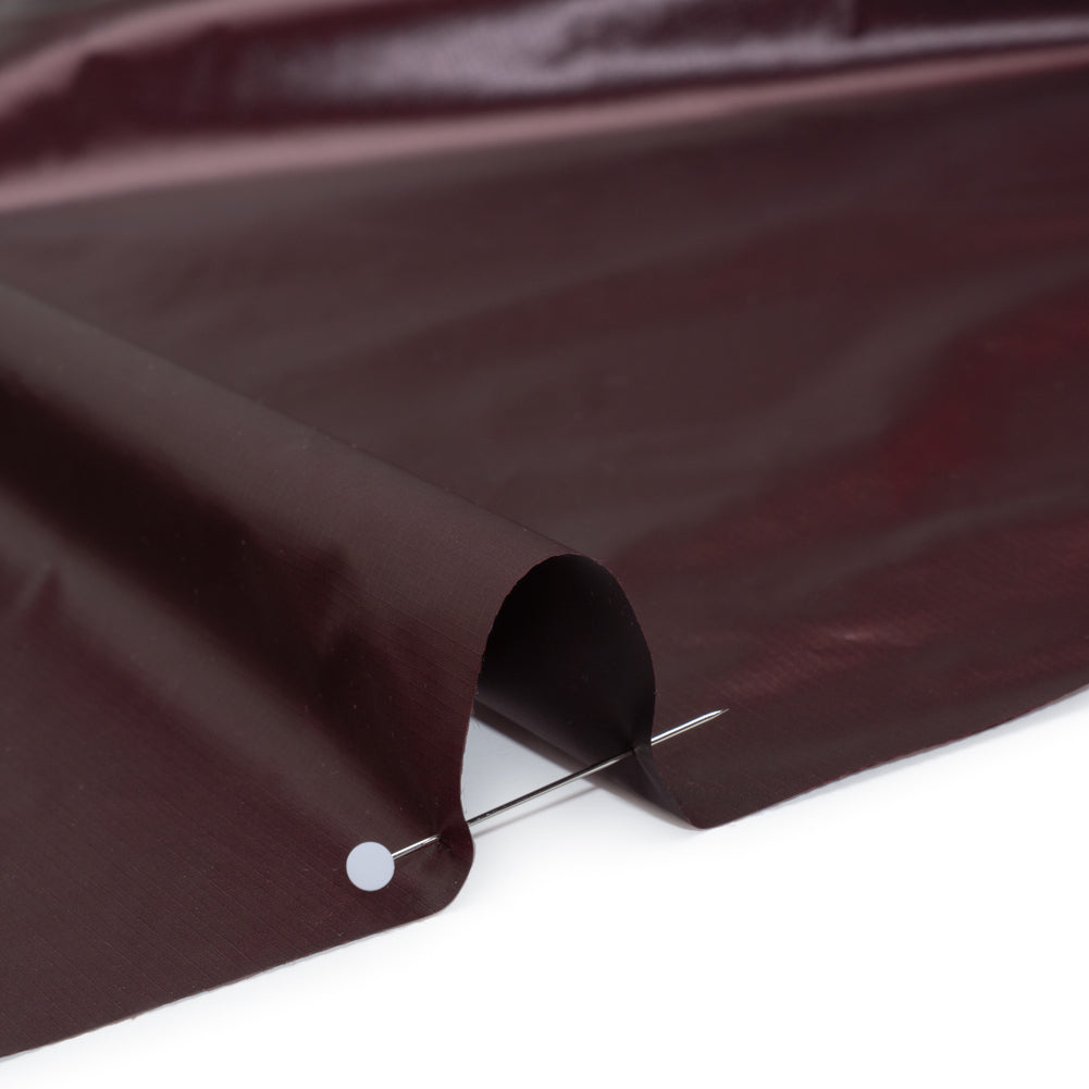 Lightweight Nylon Ripstop - Bordeaux - Deadstock - Detail