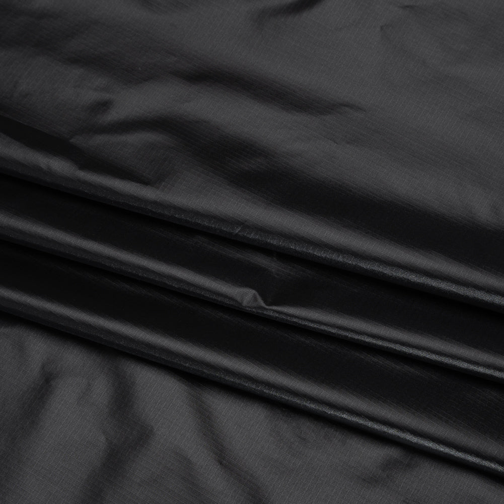 Lightweight Nylon Ripstop - Carbon - Deadstock - Folded
