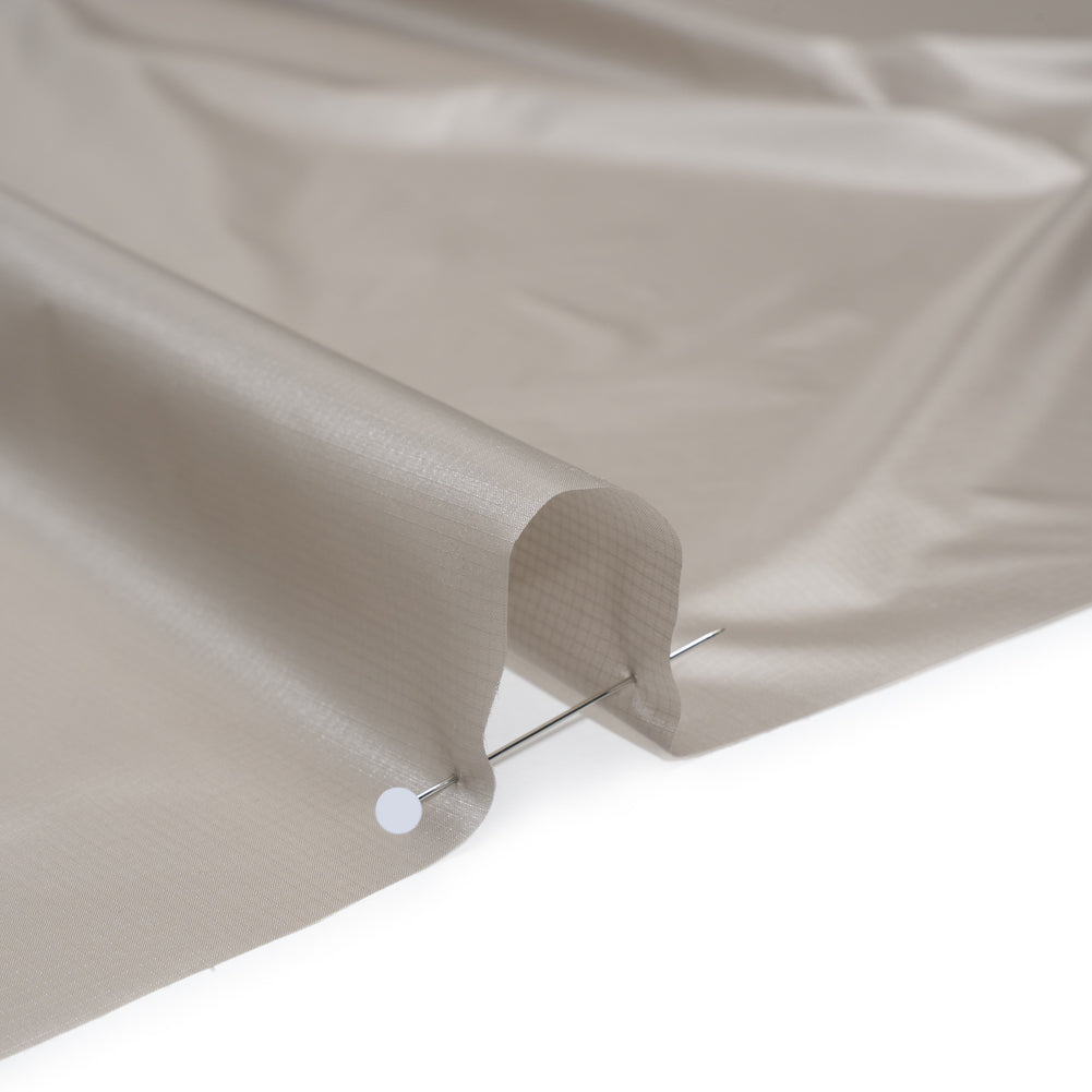 Lightweight Nylon Ripstop - Limestone - Deadstock - Detail