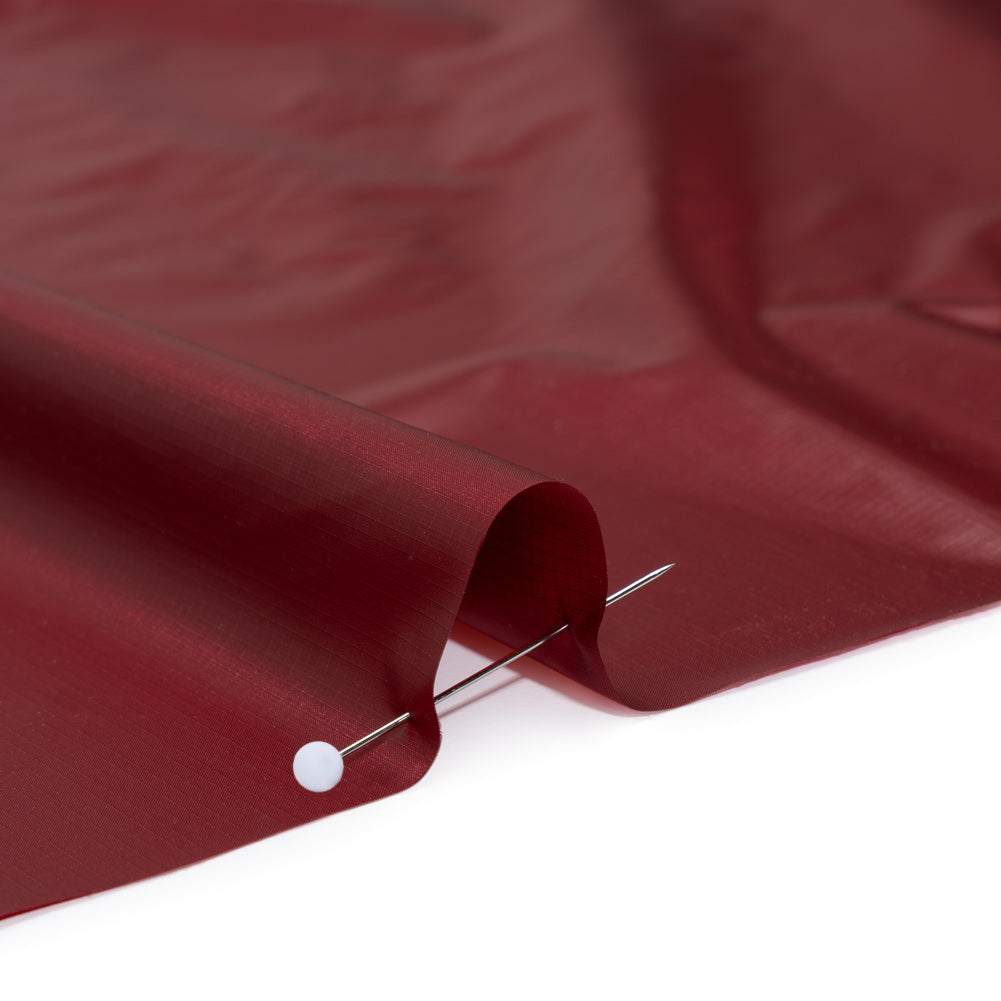 Lightweight Nylon Ripstop - Inferno Red - Deadstock - Detail