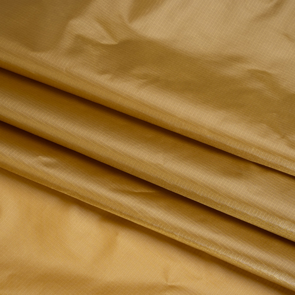 Lightweight Nylon Ripstop - Gold - Deadstock - Folded