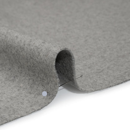 Recycled Brushed Wool Blend Twill Coating - Heathered Steel Gray - Made in Italy - Maeve Collection Detail