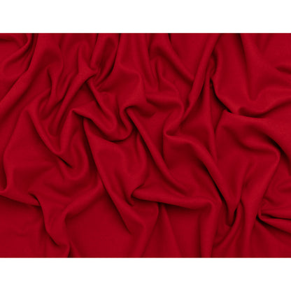 Recycled Brushed Wool Blend Twill Coating - Ruby Red - Made in Italy - Maeve Collection - Full