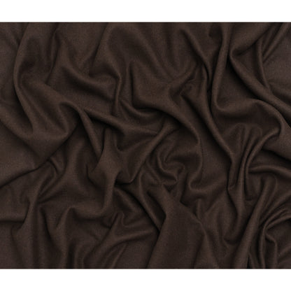 Recycled Brushed Wool Blend Twill Coating - Dark Brown - Made in Italy - Maeve Collection - Full