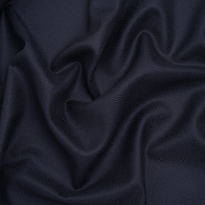 Virgin Merino Wool Twill Suiting Made in Italy - Navy