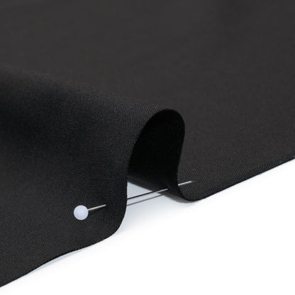 Super 120 Virgin Wool Suiting Made in Italy - Black Detail