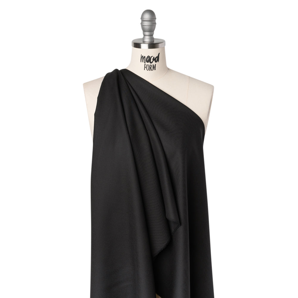 Super 120 Virgin Wool Suiting Made in Italy - Black Drape