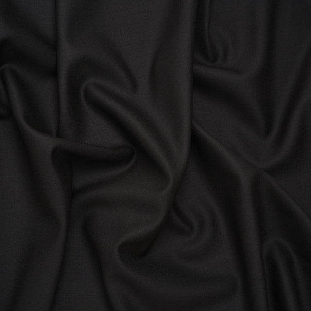 Super 120 Virgin Wool Suiting Made in Italy - Black