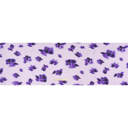 Stretch Polyester ITY Jersey - Purple and Lilac Painterly Florals - Deadstock