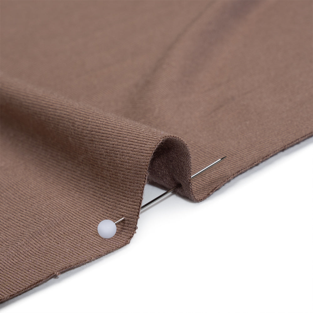 Stretch Rayon Jersey - Mocha Brown - Deadstock - Detail