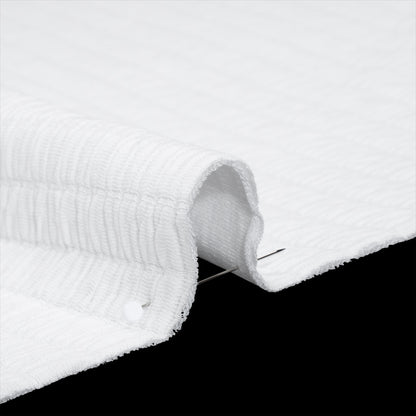 Ruched Stretch Modal and Cotton Double Knit - White - Deadstock
