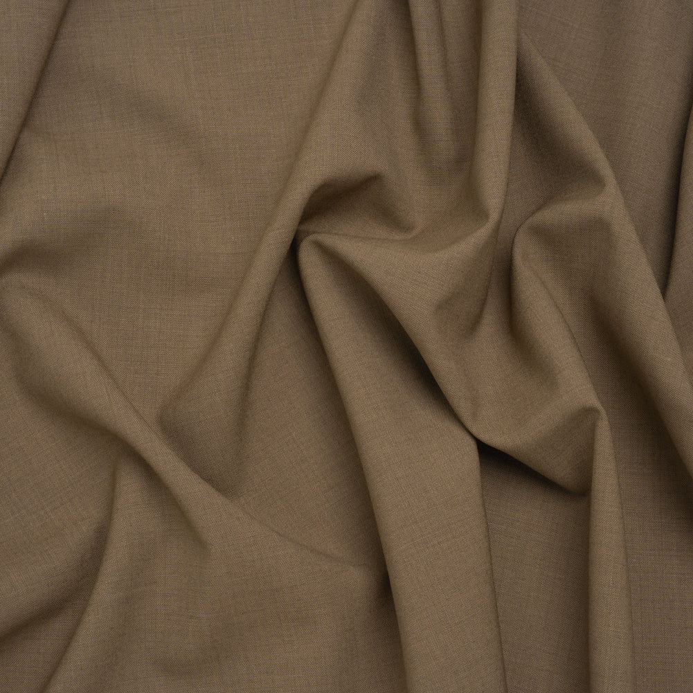 Super 110 Wool Suiting - Light Brown - Deadstock