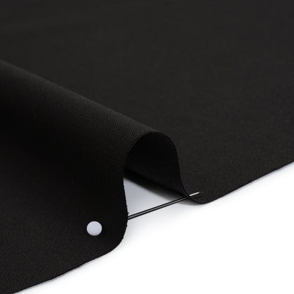 Wool Crepe-Faced Suiting - Black - Deadstock