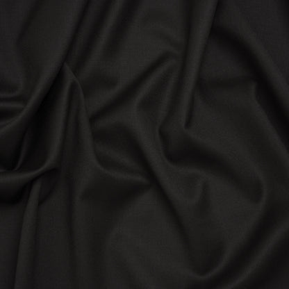 Wool Crepe-Faced Suiting - Black - Deadstock