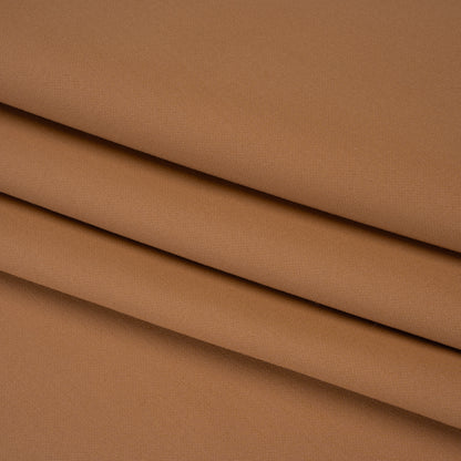 Stretch Recycled Polyester and Viscose Double Cloth - Tan - Deadstock