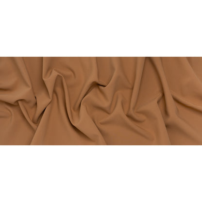 Stretch Recycled Polyester and Viscose Double Cloth - Tan - Deadstock