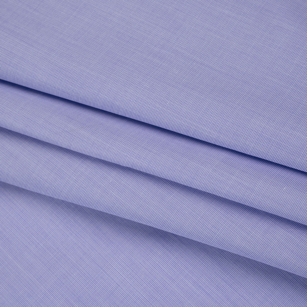 Cotton Shirting - Violet Storm Heathered - Deadstock - Folded