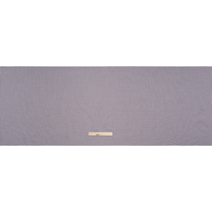 Cotton Twill Shirting - Pale Lavender and Warm Brown Checks - Deadstock