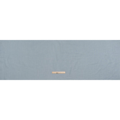 Cotton Oxford Shirting - Spruce Green and White Stripes - Designer Deadstock