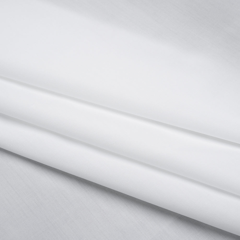 Cotton Shirting - White - Deadstock - Folded