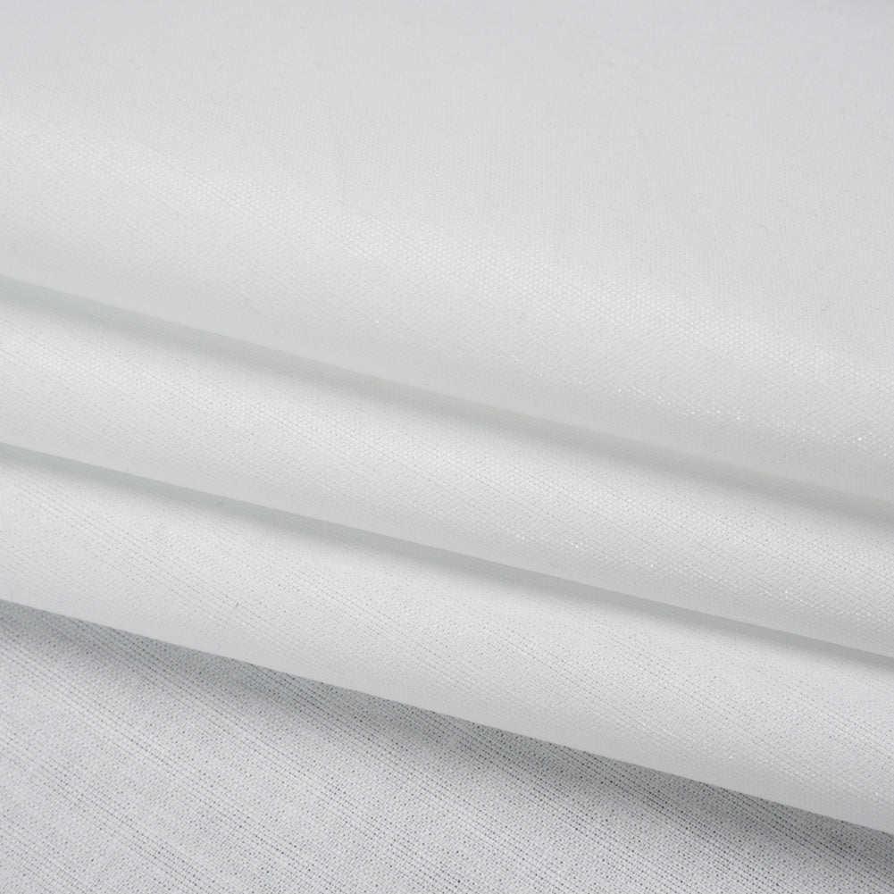 Fusible Cotton Woven Interlining - White - Deadstock - Folded
