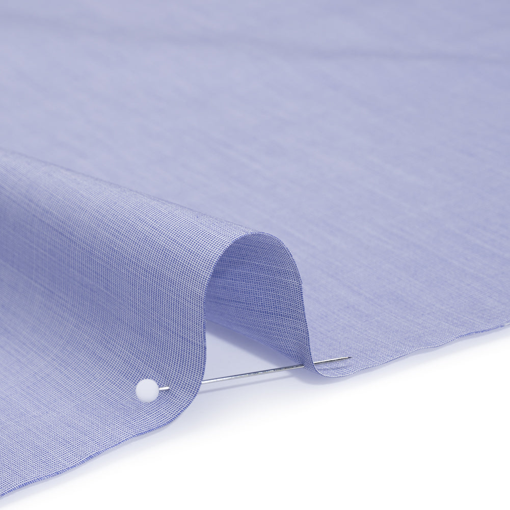 Cotton Shirting - Blue and White Striated - Deadstock - Detail