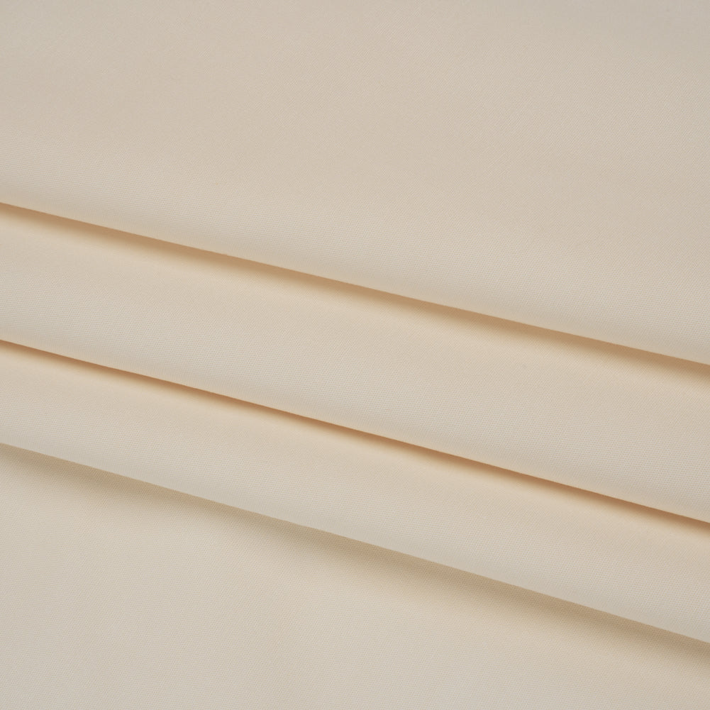 Stretch Cotton and Viscose Bottom-Weight Woven - Ivory - Famous Australian Designer Deadstock - Folded