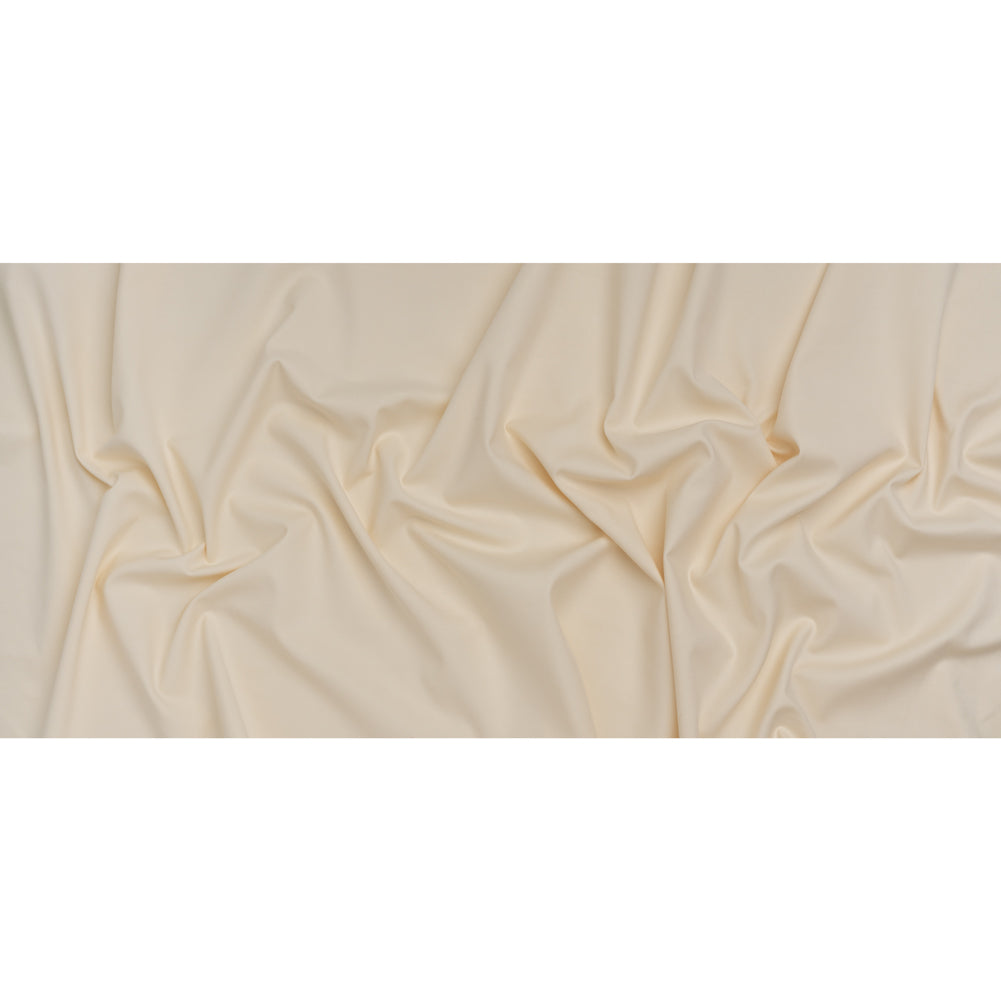 Stretch Cotton and Viscose Bottom-Weight Woven - Ivory - Famous Australian Designer Deadstock - Full