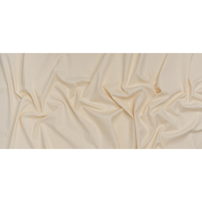 Stretch Cotton and Viscose Bottom-Weight Woven - Ivory - Famous Australian Designer Deadstock
