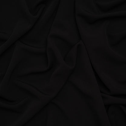 Rayon Interlock Knit - Black - Deadstock