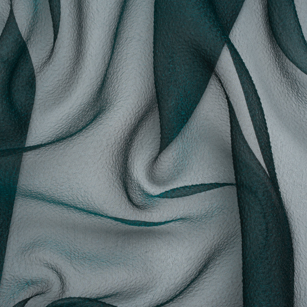 Metallic Shimmer Bubble Organza - Teal - Deadstock
