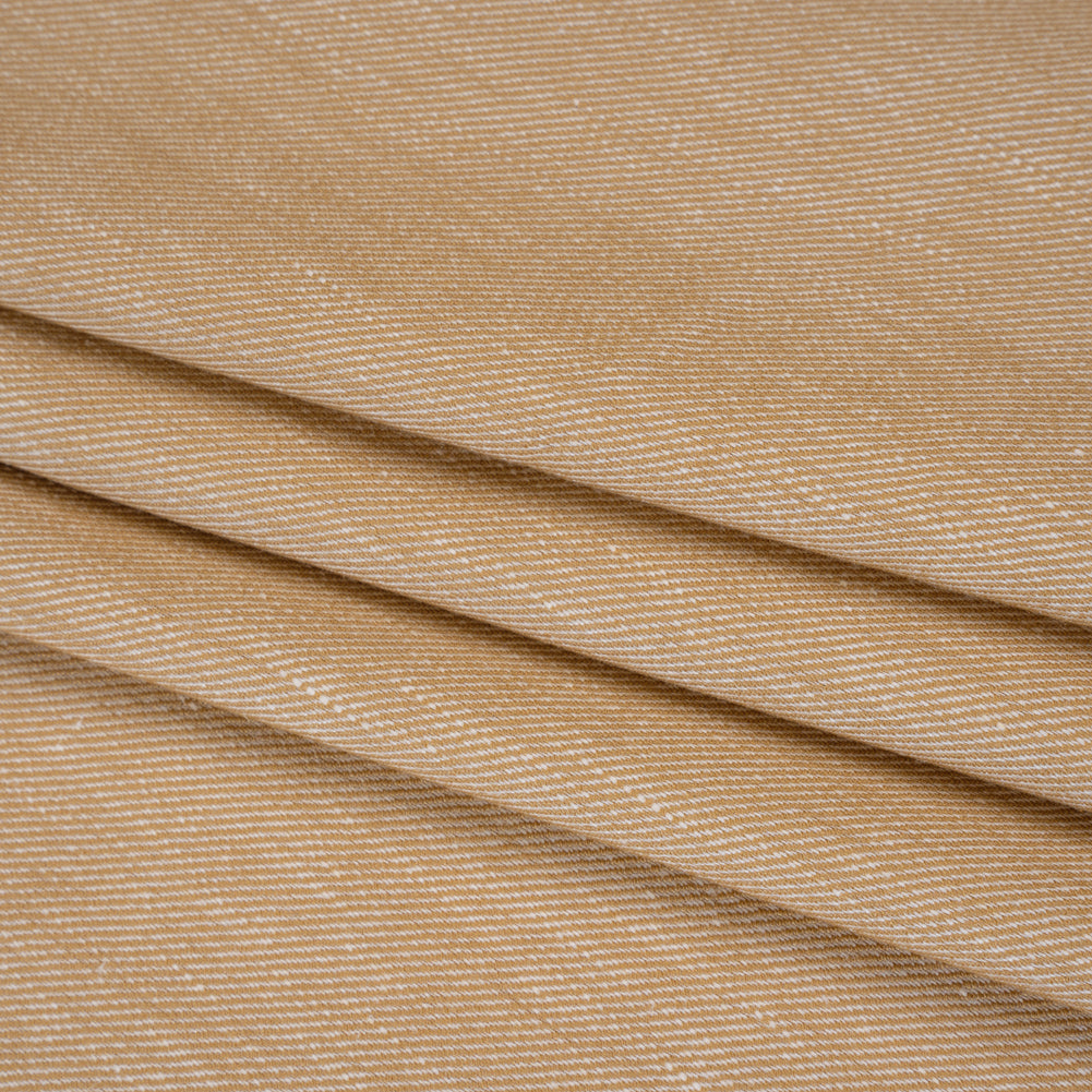 Stretch Linen Blend Twill by Veronica Beard - Khaki Beige - Designer Deadstock - Folded