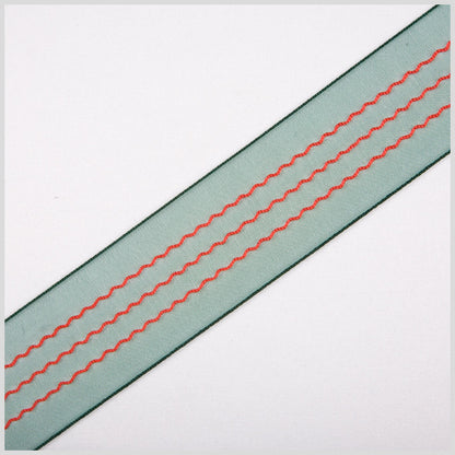 Dark Green Sheer Ribbon