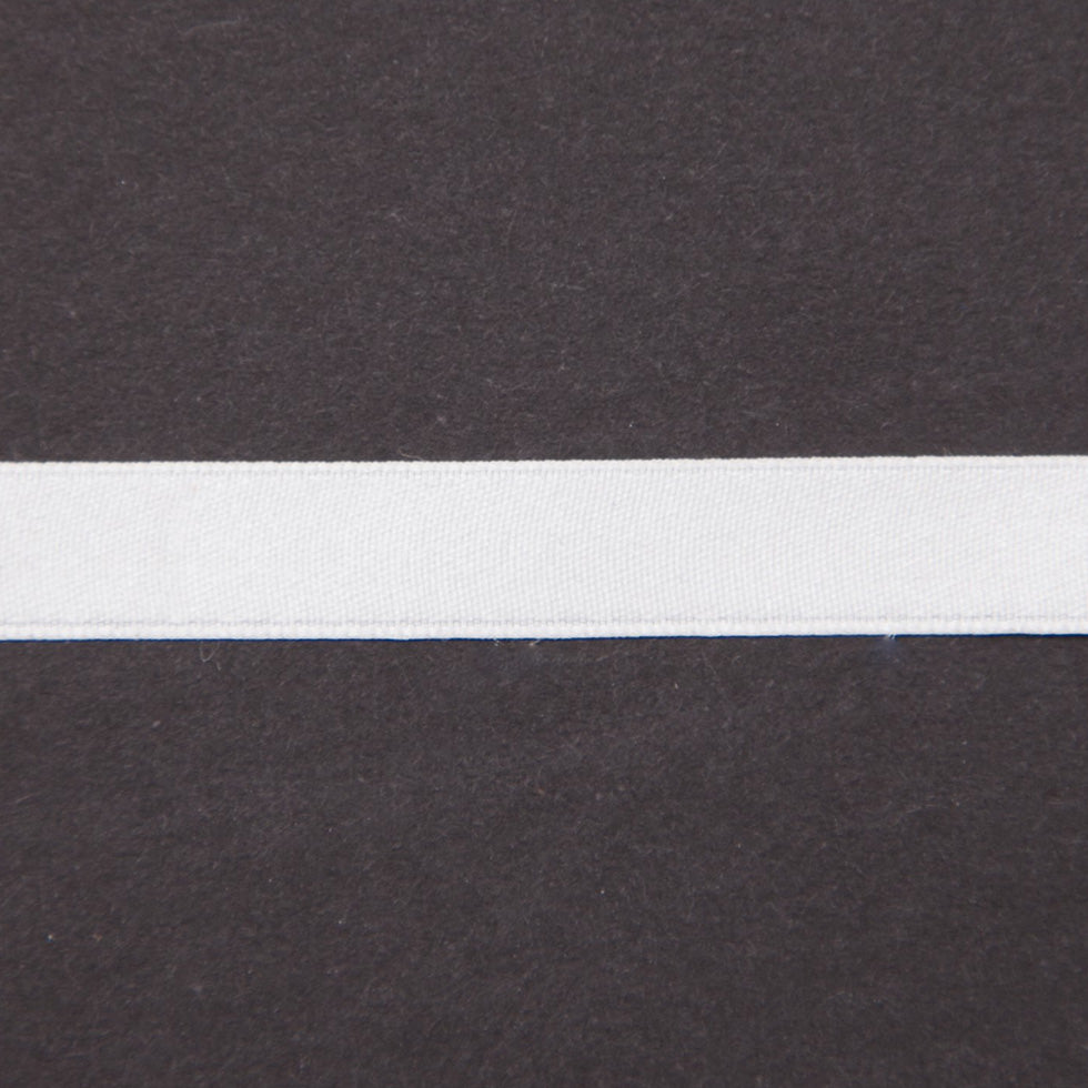 White Double Face Silk Satin Ribbon Folded