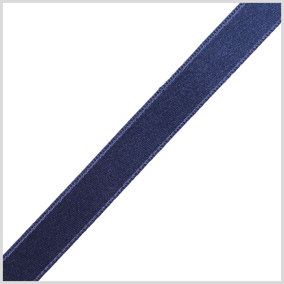 Dark Navy Double Face Silk Satin Ribbon