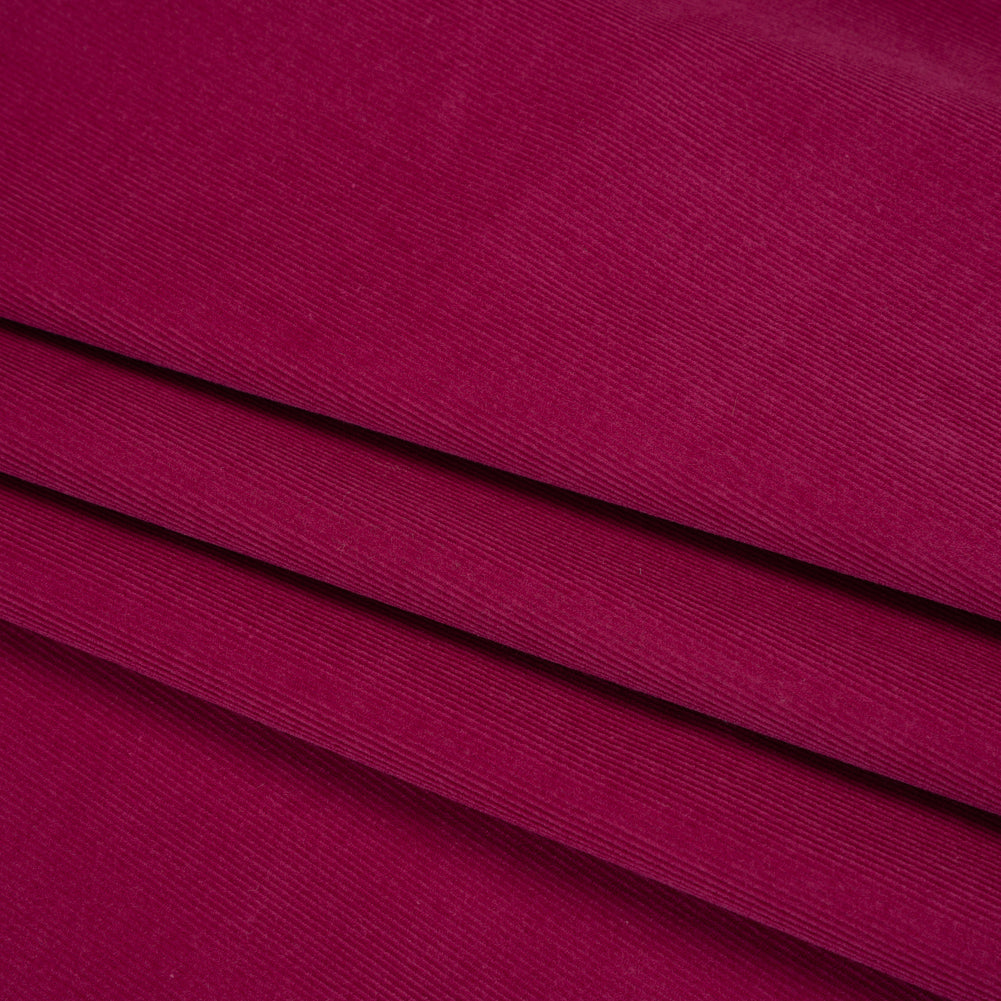 Featherwale Cotton Corduroy - Raspberry - Dawn Collection - Folded