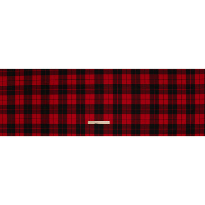 Virgin Wool Twill Made in Italy - Red and Black Classic Plaid