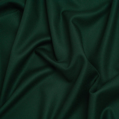 Virgin Merino Wool Twill Suiting Made in Italy - Dark Green