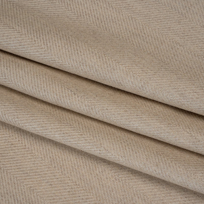 Virgin Wool Twill Made in Italy - Beige Herringbone
