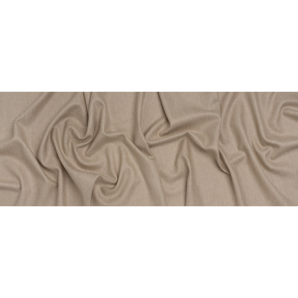 Virgin Wool Twill Made in Italy - Beige Herringbone - Full