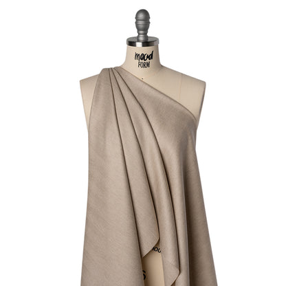 Virgin Wool Twill Made in Italy - Beige Herringbone